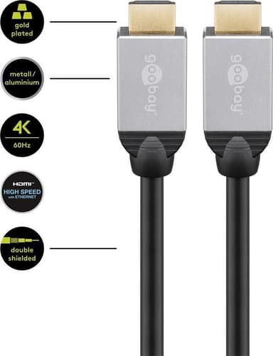 Goobay Høyhastighets HDMI™-kabel med Ethernet (Goobay Series 2.0)