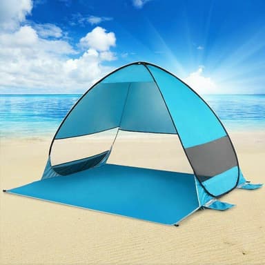 Strandtelt pop-up UV 40+ Lyseblå