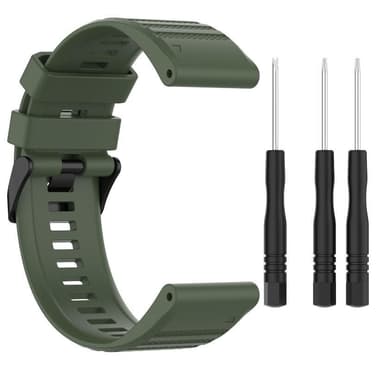 Klokkereim for Garmin Fenix / Approach / Forerunner Green Silicone