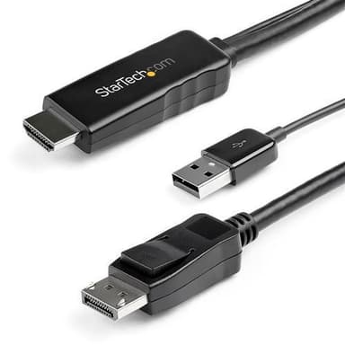 StarTech.com 2 m HDMI till DisplayPort-kabel - 4K 30 Hz, 2 m, HDMI Typ A (standa