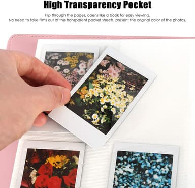 Mini fotoalbum for Polaroid 256 lommer PU Rosa