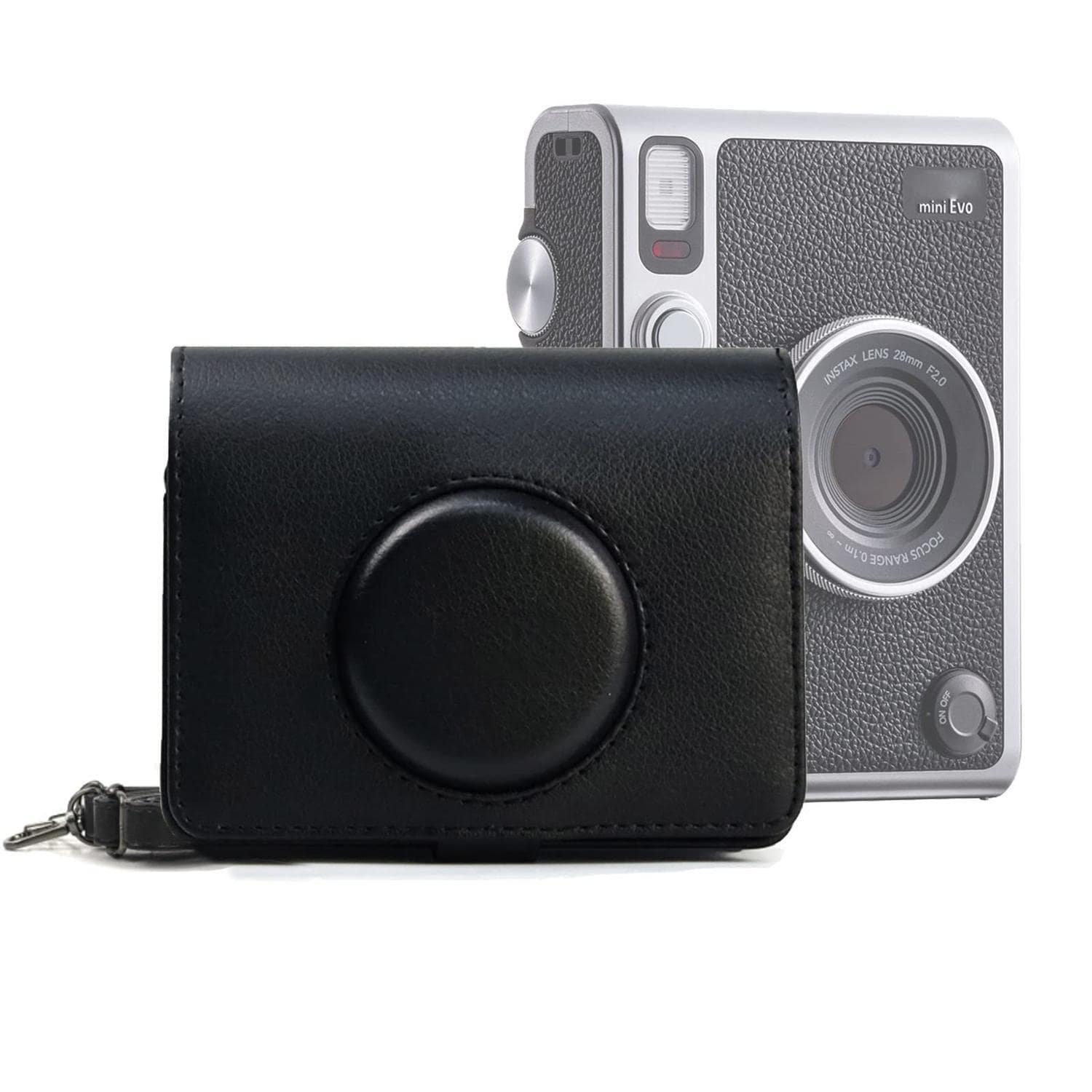 Kameraveske til Fuji Instax Mini EVO PU-skinn Sort
