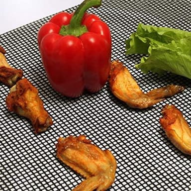 Grillmatte netting ikke-klebrig Sort 3-pakning