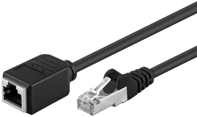 Goobay CAT 5e skjøtekabel, F / UTP, svart