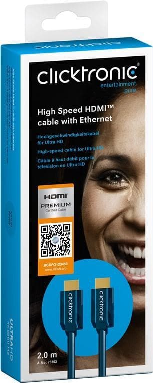 Høyhastighets HDMIâ„¢-kabel med Ethernet