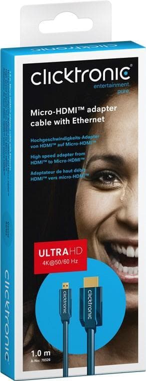 Micro-HDMIâ„¢-adapterkabel med Ethernet