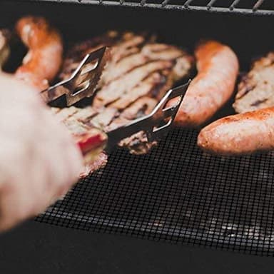 Grillmatte netting ikke-klebrig Sort 3-pakning