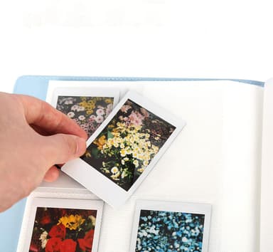 Mini fotoalbum for Polaroid 256 lommer PU Blå