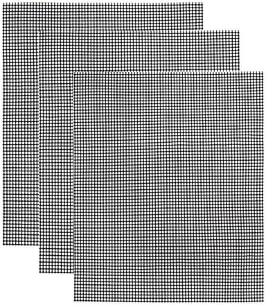 Grillmatte netting ikke-klebrig Sort 3-pakning