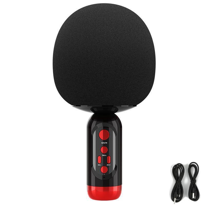 trådløs bluetooth karaoke mikrofon, 3-i-1 bærbar håndholdt karaoke mikrofon  høyttaler maskin bursdag hjemmefest for Android / iphone / pc eller alle  smarttelefoner