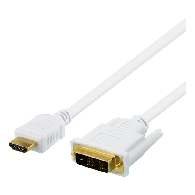 deltaco HDMI to DVI cable, 7m, Full HD, white