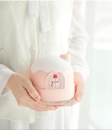 Luftfukter snømann 350 ml Rosa