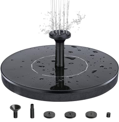 INF Solcelledrevet vannfontene 16 cm, sort
