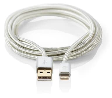 Kabel for Synkronisering og Lading | Gullbelagt 3,0 m | USB-A Hann til 8-pinners