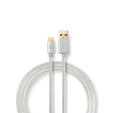 USB 2.0-kabel for synkronisering, lading og AV-støtte | Gullbelagt 2,0 m | USB-C