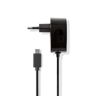 Vegglader | 3,0 A | Fast kabel | USB-Câ„¢ | Sort