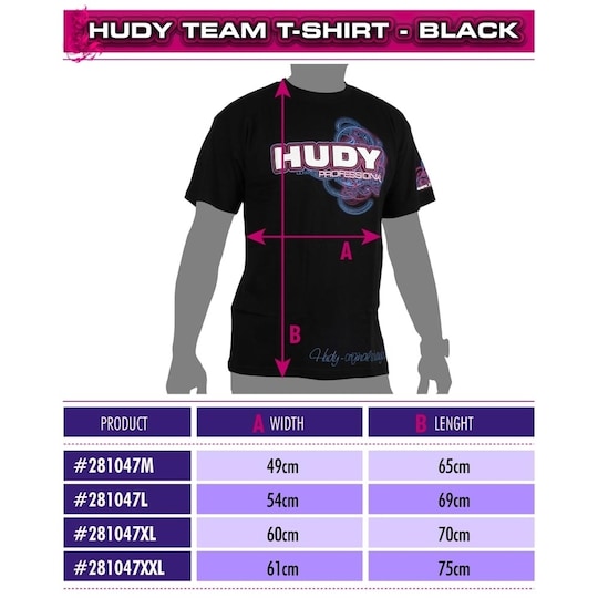 Hudy Black Team T-Shirt (XXL)