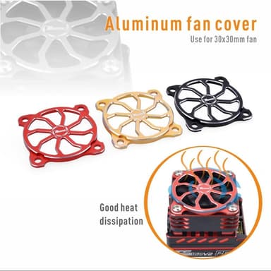 Surpass Hobby ESC Fan Cover 30x30 Black Alu