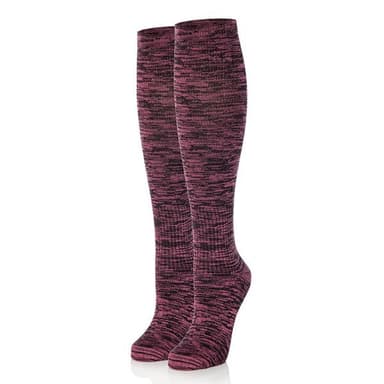 Nuddy støttesokker str 36-40 - Cerise Melange