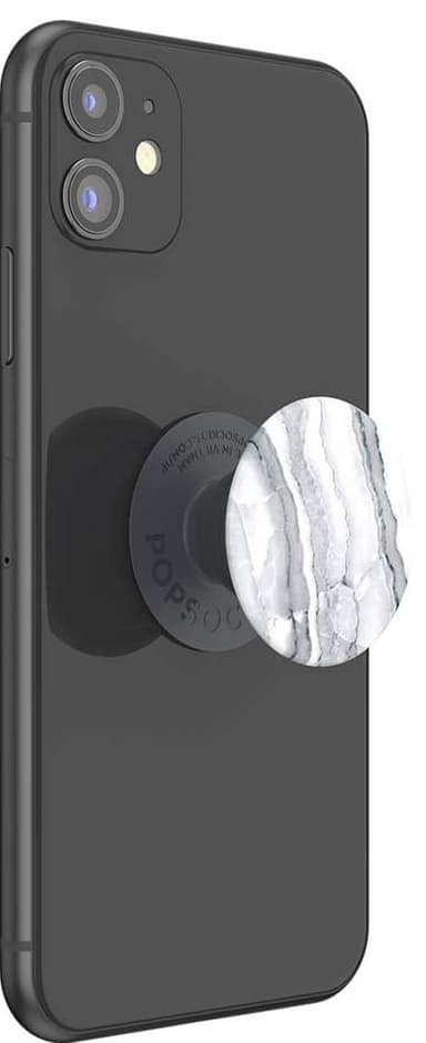 POPSOCKETS PopGrip Basic grep til mobile enhter (hvit granitt)