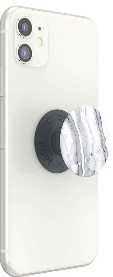 POPSOCKETS PopGrip Basic grep til mobile enhter (hvit granitt)