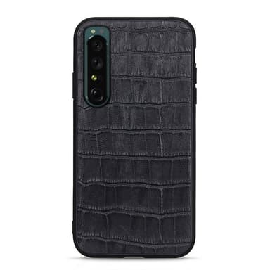 Krokodillelær deksel Sony Xperia 1 IV - Sort