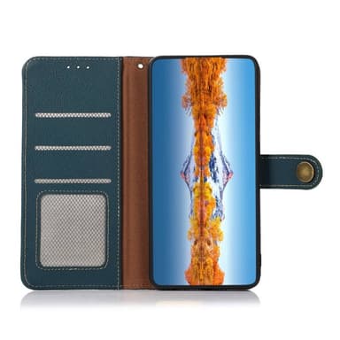 Mobil lommebok 3-korts lær RFID Sony Xperia 10 IV - Grønn