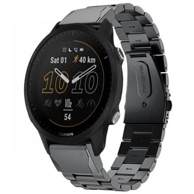 Rustfritt stål armbånd Garmin Forerunner 955 - svart