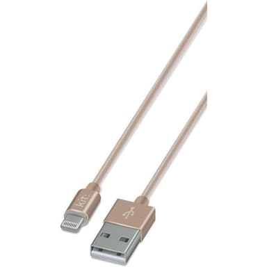 KIT PLATINUM Synkkabel Lightning Nylon 1m Gull MFI