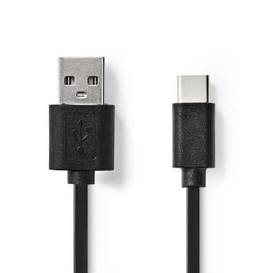 USB 2.0-Kabel | Type-C, hann - A, hann | 2,0 m | Sort