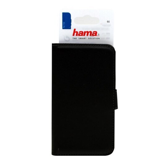 HAMA iPhone6 5,5 Lommebok Svart lær med 2 kortplasser