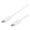 DELTACO USB-C to USB-C cable, 1m, 1.5A, , USB 3.1 Gen, E-Marker, white