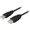 DELTACO USB 2.0 kabel Typ A han - Typ A hun 0,1m, svart