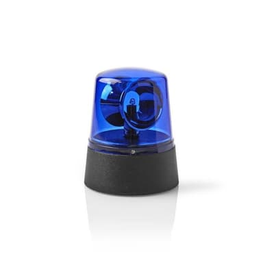 Fun Emergency LED lys | Batteri drevet | 4.5 V DC | 0.4 W | 3x AA/LR6 | 9.2 cm | LED | Antall LED`s: 1 LED's | Lysfarge: Blå | On / Off | Plast | Blå / Sort