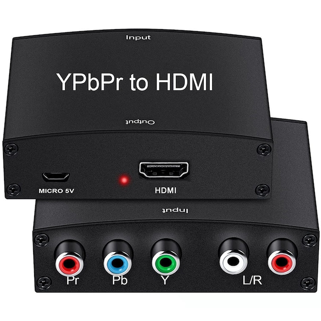 Omformer fra analog utgang (YPbPr) til HDMI