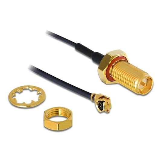 HF RP-SMA-kontakt för installation> MHF / U.FL-LP-068 kompatibla plug