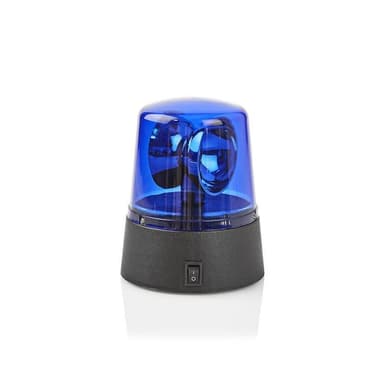 Fun Emergency LED lys | Batteri drevet | 4.5 V DC | 0.4 W | 3x AA/LR6 | 9.2 cm | LED | Antall LED`s: 1 LED's | Lysfarge: Blå | On / Off | Plast | Blå / Sort