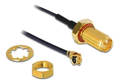 HF RP-SMA-kontakt för installation> MHF / U.FL-LP-068 kompatibla plug
