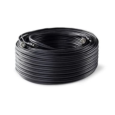 CCTV-kabel BNC / likestrøm | RG59 | 50 m | forhåndsmonterte kontakter