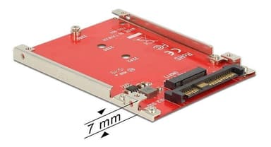 2.5"" Converter U.2 SFF-8639>M.2 NVMe Key M-7 mm