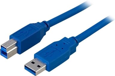 DELTACO USB 3.0 kabel, Type A-Type B output,3m, blÕ