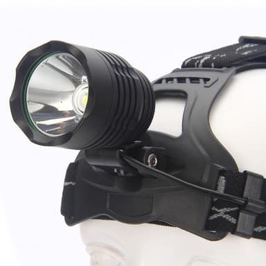 Pannlampa med CREE LED XM-L T6, 1600lm, Svart