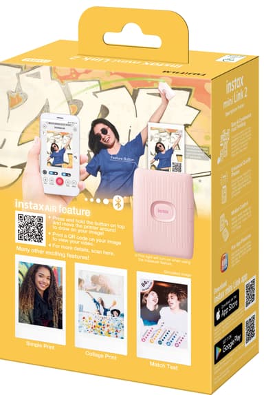 Fujifilm Instax Mini Link 2 printer til smarttelefon (rosa)
