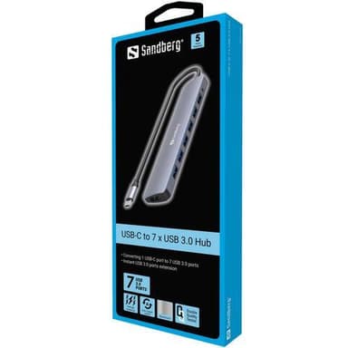 Sandberg USB-C til 7 x USB 3.0 Hub