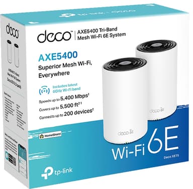 TP-Link AXE5400 mesh WiFi system DecoXE75 (2-pakning)