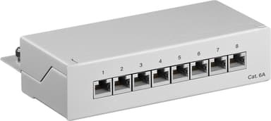 Goobay CAT 6a Mini/Desktop Patch Panel, 8 Ports