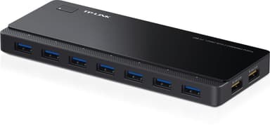 TP-Link UH720, USB 3.0 hubb med 7 portar, 2xladdningsportar, svart
