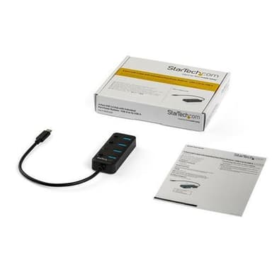 StarTech.com USB-C-hubb med 4 portar - USB-C till 4x USB 3.0 Type-A-portar med i