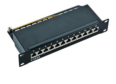 Goobay CAT 6a 10 tommer (25,4 cm) patchpanel, 12 porter