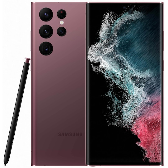 Samsung Galaxy S22 Ultra 5G smarttelefon 12/1000GB (Burgundy)